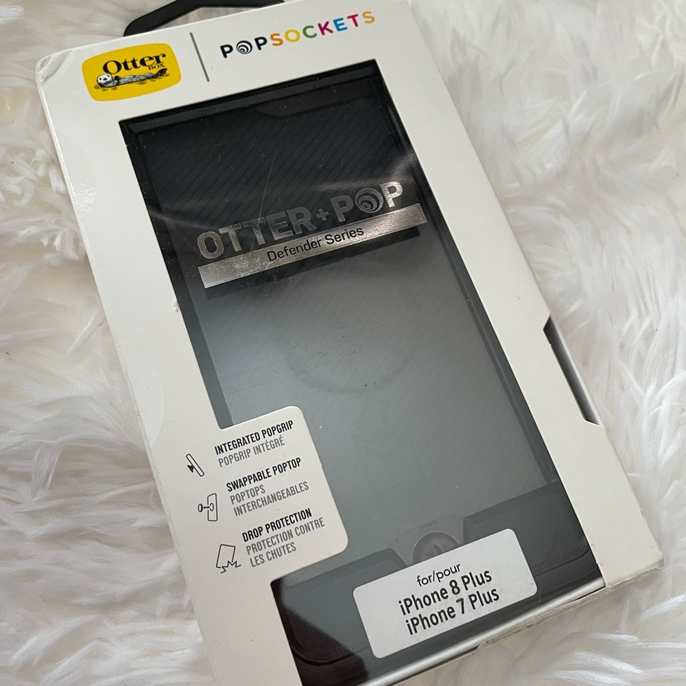 OtterBox OtterPop Defender Black Case with PopSocket for iPhone 8 Plus/7 Plus